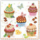 Χαρτοπετσέτα decoupage 33X33 cup cakes Χαρτοπετσέτα decoupage 33X33 cup cakes