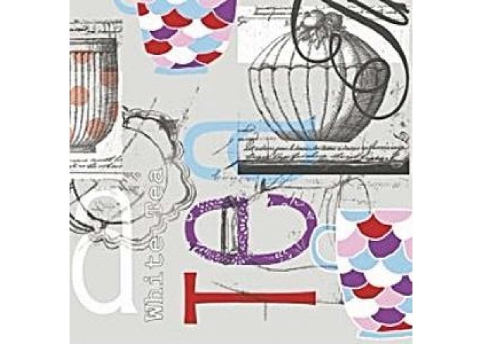 Χαρτοπετσέτα decoupage 33X33 tea Χαρτοπετσέτα decoupage 33X33 tea