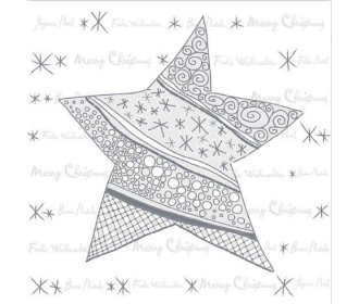 Χαρτοπετσέτα decoupage  33x33 χριστουγ. ασημί αστέρι Χαρτοπετσέτα decoupage  33x33 χριστουγ. ασημί αστέρι