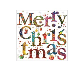 Χαρτοπετσέτα decoupage 33X33 merry christmas Χαρτοπετσέτα decoupage 33X33 merry christmas