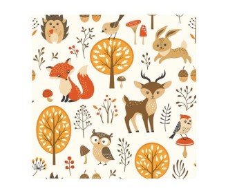 Χαρτοπετσέτα decoupage  33x33 ζώα δάσους Χαρτοπετσέτα decoupage  33x33 ζώα δάσους