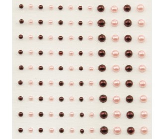 Αυτοκόλλητες πέρλες Grenadine 3+5mm 108τεμ Αυτοκόλλητες πέρλες Grenadine 3+5mm 108τεμ