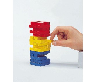 Επιτραπέζιο Jenga ξύλινο χρωματιστό 45 τεμαχίων Υ15x5x5εκ.