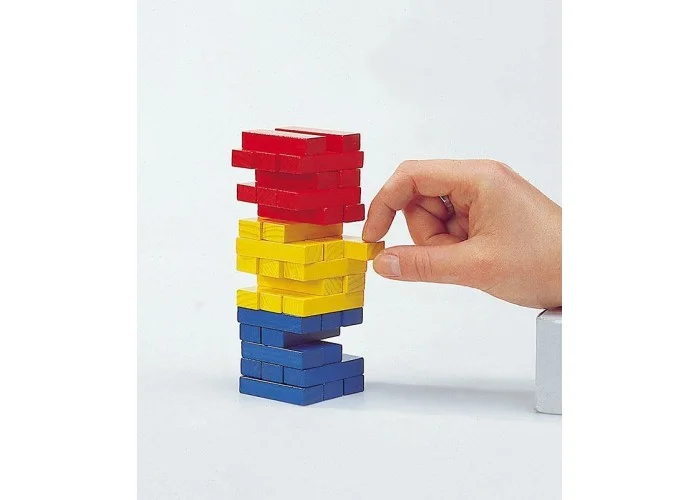 Επιτραπέζιο Jenga ξύλινο χρωματιστό 45 τεμαχίων Υ15x5x5εκ.