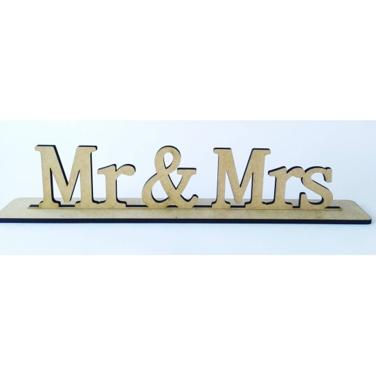 Επιγραφή επιτραπέζια mdf mr & mrs 400x90x6χιλ.