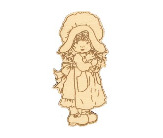 Ξύλινο διακοσμητικό κοριτσάκι 110x55x4χιλ.