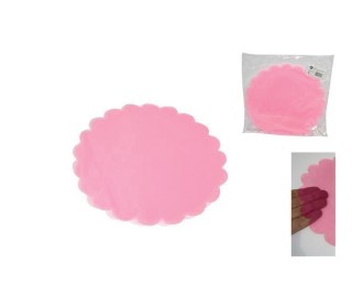 Οργάντζα στρόγγυλη Ø24εκ. ροζ 50τεμ.