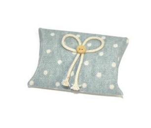 Θήκη δώρου υφασμάτινη μπλε 11x6.5εκ