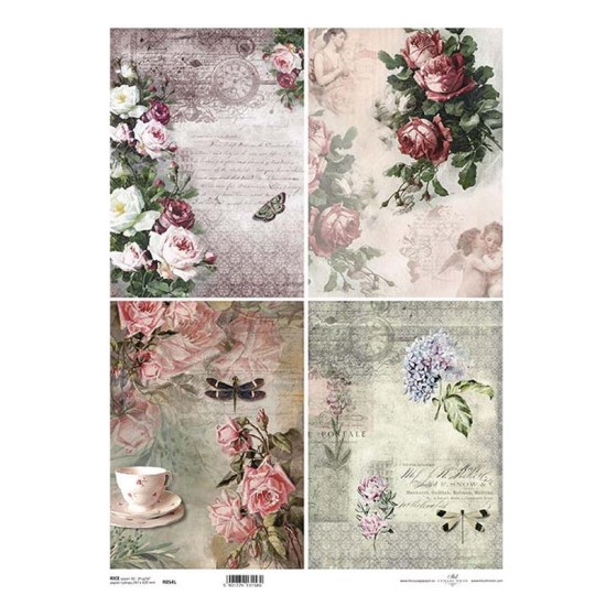 Ριζόχαρτο decoupage "vintage" 42x29.7εκ. (ITD-R054L) Ριζόχαρτο decoupage "vintage" 42x29.7εκ. (ITD-R054L)