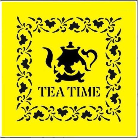 Στένσιλ πλαστικό "Tea time" 16x16εκ. (ST0065) Στένσιλ πλαστικό "Tea time" 16x16εκ. (ST0065)
