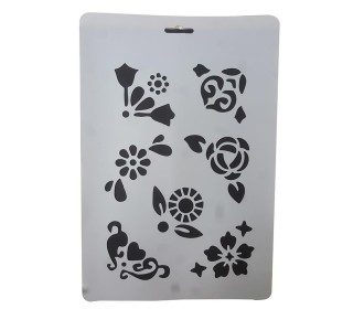 Στένσιλ Α4 λουλούδια Στένσιλ Α4 λουλούδια