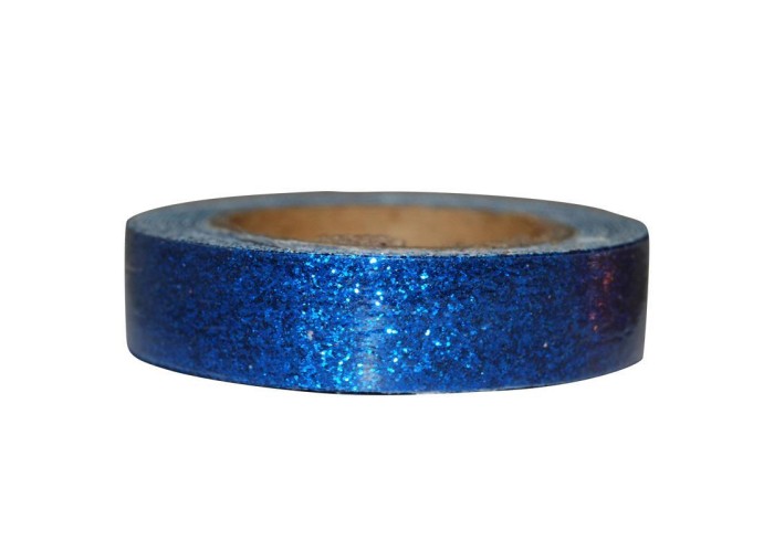 Αυτοκόλλητη ταινία glitter 1,5εκ., 2μέτρα μπλε Αυτοκόλλητη ταινία glitter 1,5εκ., 2μέτρα μπλε