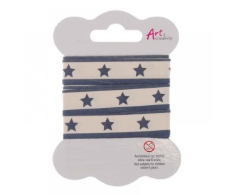 Κορδέλα αστέρια μπλε βαμβακερή 1.5εκ. x 2 μέτρα Κορδέλα αστέρια μπλε βαμβακερή 1.5εκ. x 2 μέτρα