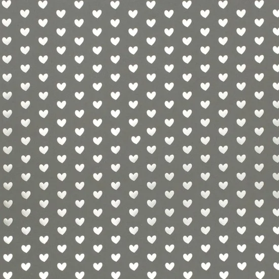 Xαρτόνι Bazzill foil heart 30cm x30cm  rock candy