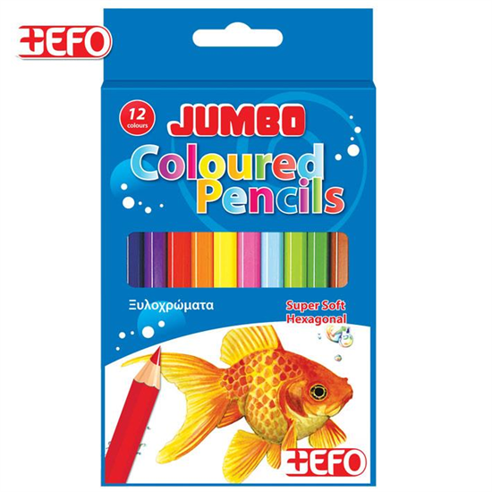Ξυλομπογιές Jumbo ( Χοντρές ) 12 χρώματα Ξυλομπογιές Jumbo ( Χοντρές ) 12 χρώματα