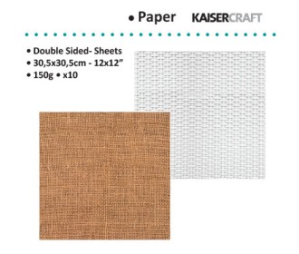 Χαρτόνι διπλής όψης 30x30cm - όψη λινό & ψάθα Χαρτόνι διπλής όψης 30x30cm - όψη λινό & ψάθα