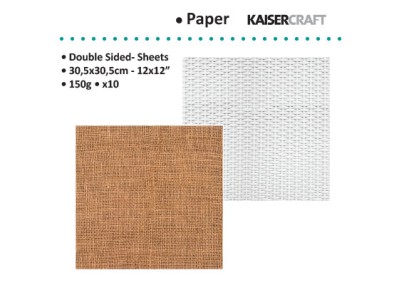 Χαρτόνι διπλής όψης 30x30cm - όψη λινό & ψάθα Χαρτόνι διπλής όψης 30x30cm - όψη λινό & ψάθα