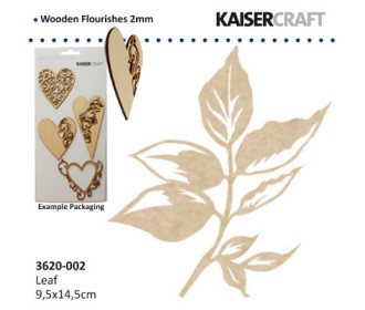 Ξύλινο φύλλο 8 x 9cm