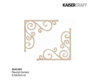 ΞΥΛΙΝΕΣ ΔΙΑΚΟΣΜΗΤΙΚΕΣ ΓΩΝΙΕΣ 4.5x4.5cm X2τεμ