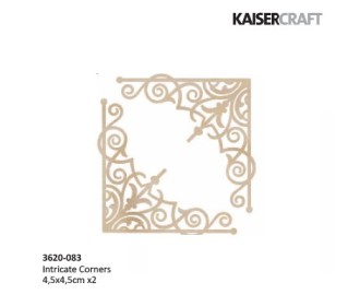 ΞΥΛΙΝΕΣ ΔΙΑΚΟΣΜΗΤΙΚΕΣ ΓΩΝΙΕΣ 4.5x4.5cm X2τεμ