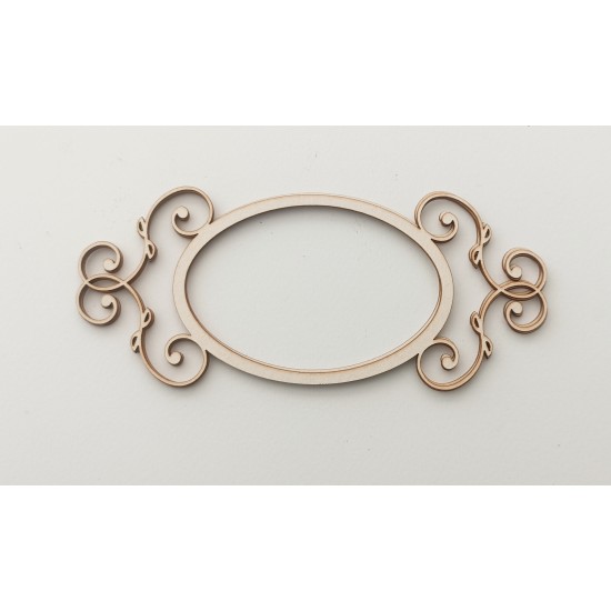 Διακοσμητικό Chipboard 3TEM πλαίσιο Νο1 Πλαίσιο 14,5cm, ετικέτα 5cm x 8cm
