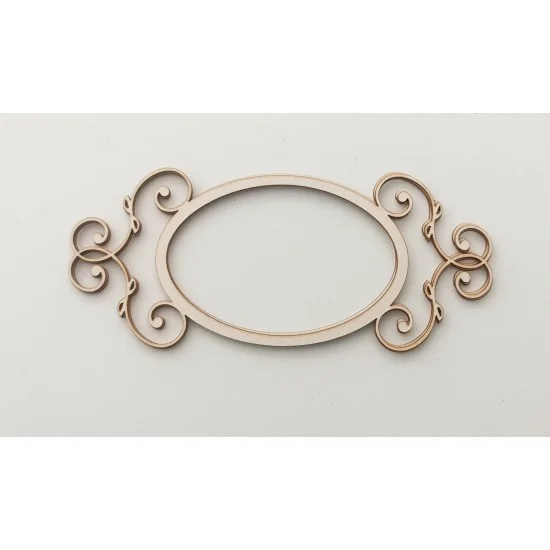 Διακοσμητικό Chipboard 3TEM πλαίσιο Νο1 Πλαίσιο 14,5cm, ετικέτα 5cm x 8cm