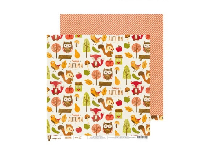 Χαρτόνι Scrapbooking  WOODLAND 30cm x30cm