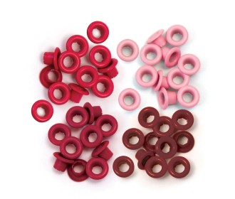 We R Memory Keepers standard eyelets 60τεμ Red