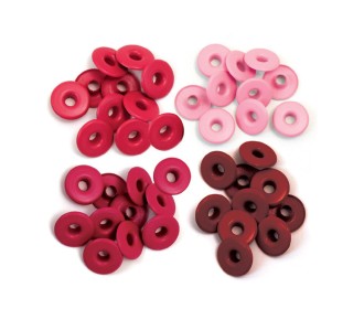 We R Memory Keepers Wide eyelets Red 40τεμ