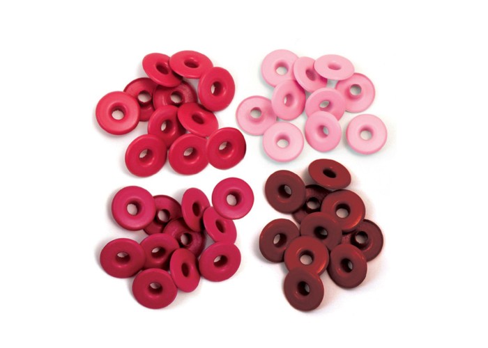 We R Memory Keepers Wide eyelets Red 40τεμ We R Memory Keepers Wide eyelets Red 40τεμ