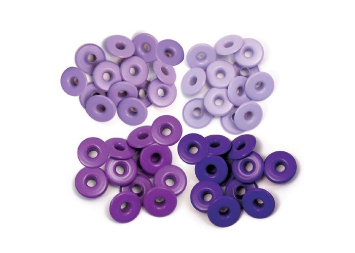 We R Memory Keepers Wide eyelets Purple 40τεμ