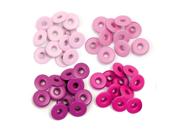 We R Memory Keepers Wide eyelets Pink 40τεμ We R Memory Keepers Wide eyelets Pink 40τεμ