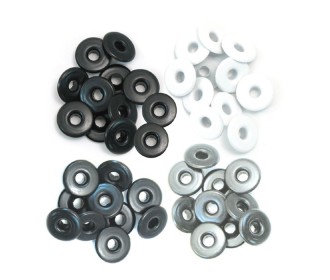 We R Memory Keepers Wide eyelets Grey 40τεμ