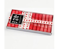 ΚΟΡΔΕΛΑ DECO ΑΣΠΡΟ-ΚΟΚΚΙΝΟ