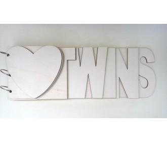 Bιβλίο ευχών Twins 50cm 
