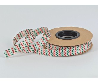 ΚΟΡΔΕΛΑ Νο5806D ΕΚΤΥΠΩΣΗ ΔΥΟ ΟΨΕΙΣ 15ΜΜ WHITE WITH CHEVRON #2