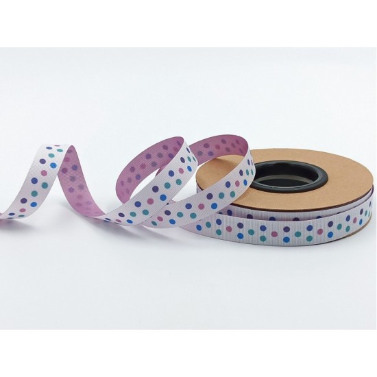 ΚΟΡΔΕΛΑ Νο5806D ΕΚΤΥΠΩΣΗ ΔΥΟ ΟΨΕΙΣ 15ΜΜ WHITE WITH LILAC DOTS ΚΟΡΔΕΛΑ Νο5806D ΕΚΤΥΠΩΣΗ ΔΥΟ ΟΨΕΙΣ 15ΜΜ WHITE WITH LILAC DOTS