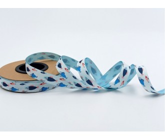 ΚΟΡΔΕΛΑ Νο5806D ΕΚΤΥΠΩΣΗ ΔΥΟ ΟΨΕΙΣ 15ΜΜ WHITE WITH FISH