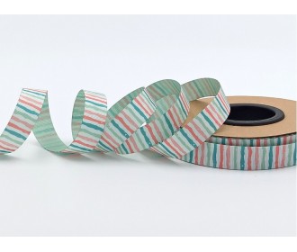 ΚΟΡΔΕΛΑ Νο5806D ΕΚΤΥΠΩΣΗ ΔΥΟ ΟΨΕΙΣ 15ΜΜ WHITE WITH LINES