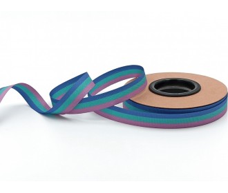 ΚΟΡΔΕΛΑ Νο5806D ΕΚΤΥΠΩΣΗ ΔΥΟ ΟΨΕΙΣ 15ΜΜ WHITE WITH LILAC STRIPES