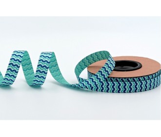 ΚΟΡΔΕΛΑ Νο5806D ΕΚΤΥΠΩΣΗ ΔΥΟ ΟΨΕΙΣ 15ΜΜ WHITE WITH WAVES