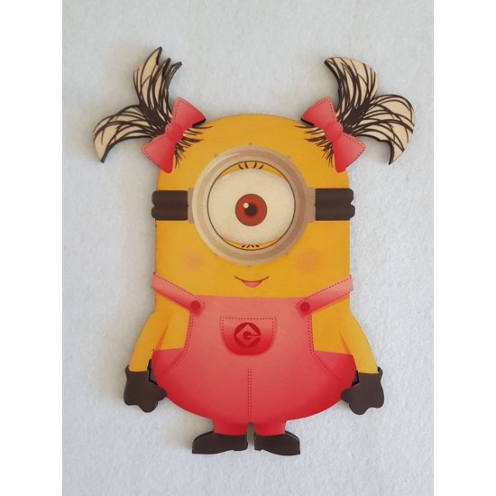 Minion #1 εκτύπωση σε ξύλο Minion #1 εκτύπωση σε ξύλο