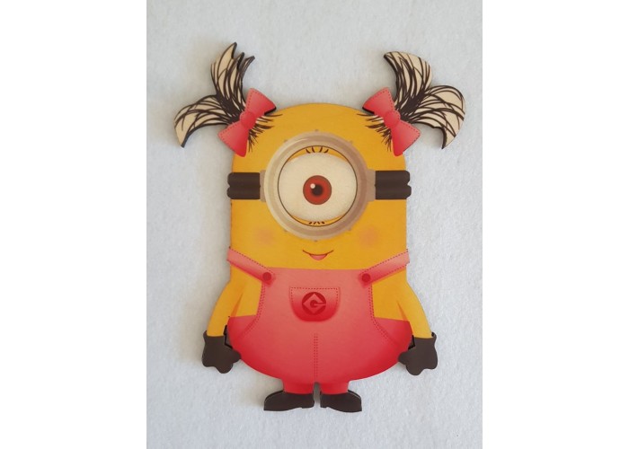 Minion #1 εκτύπωση σε ξύλο Minion #1 εκτύπωση σε ξύλο