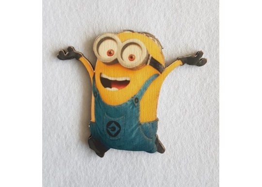 Minion #3 εκτύπωση σε ξύλο Minion #3 εκτύπωση σε ξύλο