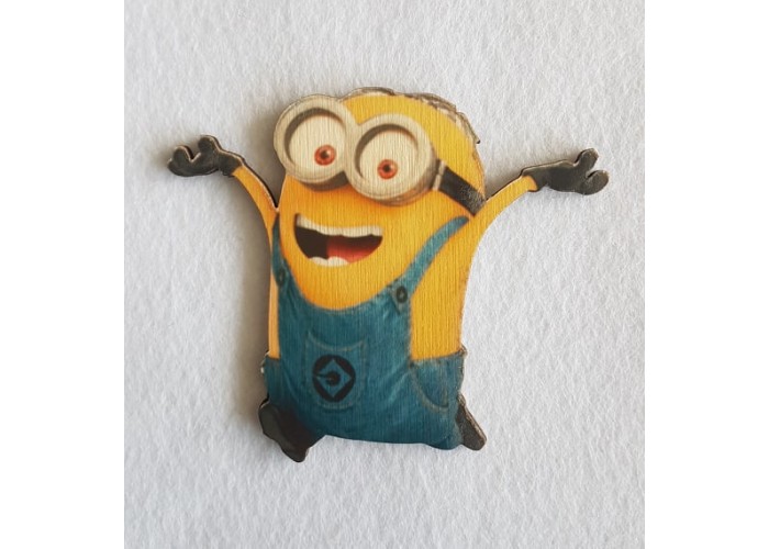 Minion #3 εκτύπωση σε ξύλο Minion #3 εκτύπωση σε ξύλο