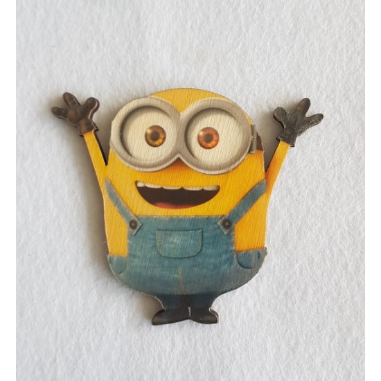 Minion #4 εκτύπωση σε ξύλο Minion #4 εκτύπωση σε ξύλο