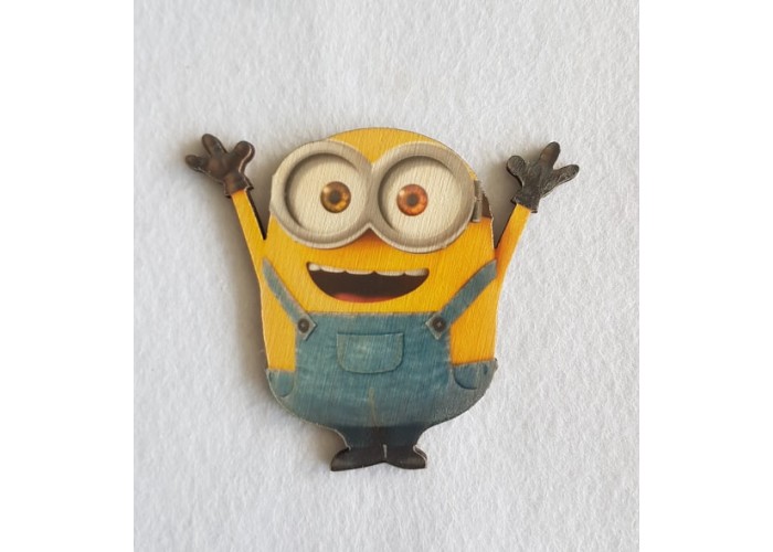 Minion #4 εκτύπωση σε ξύλο Minion #4 εκτύπωση σε ξύλο
