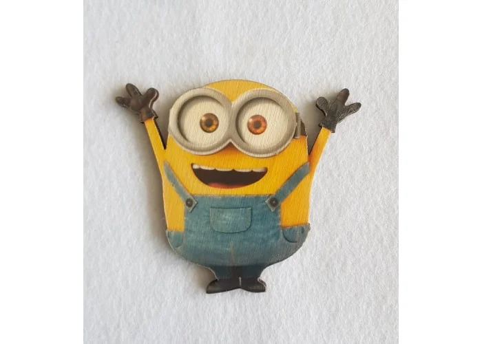Minion #4 εκτύπωση σε ξύλο Minion #4 εκτύπωση σε ξύλο