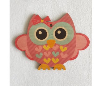 Κουκουβάγια #1 εκτύπωση σε ξύλο