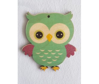 Κουκουβάγια #6 εκτύπωση σε ξύλο